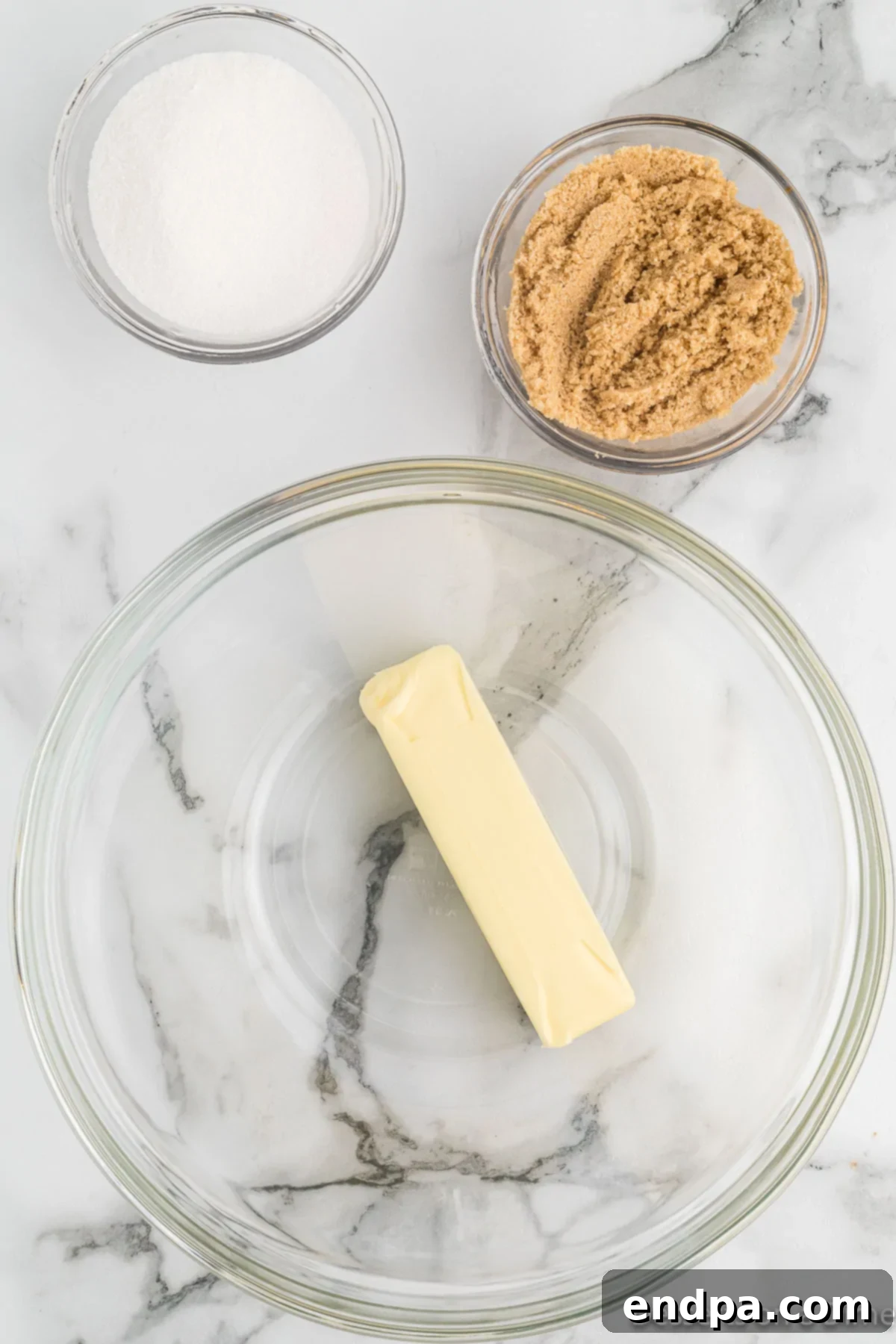 Golden Sweet Potato Cookies 8 Softened butter in a mixing bowl, ready to be creamed.