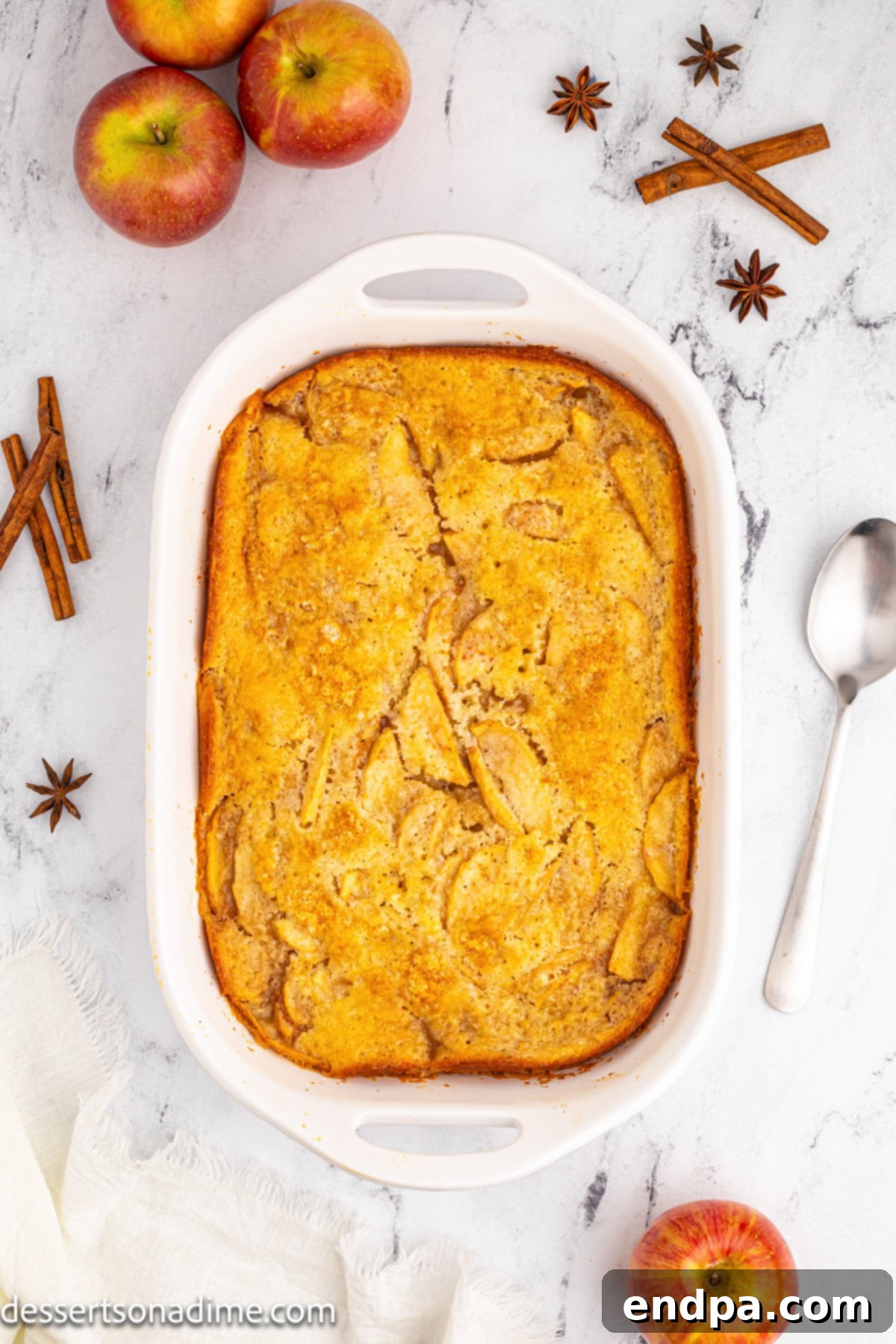Homestyle Apple Cobbler 9 Baked apple cobbler cooling on a wire rack.