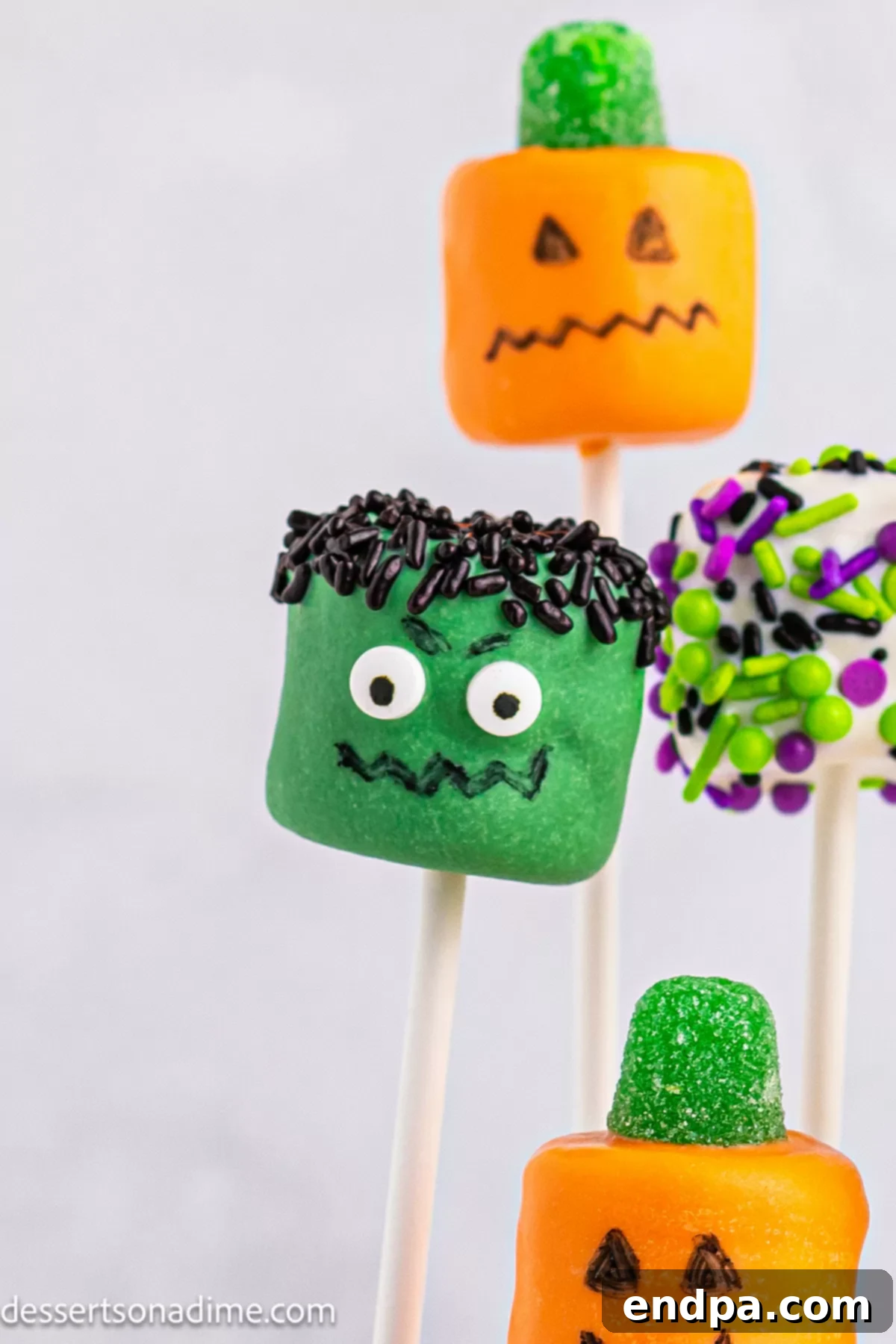 Cake pops decorated and drying. 