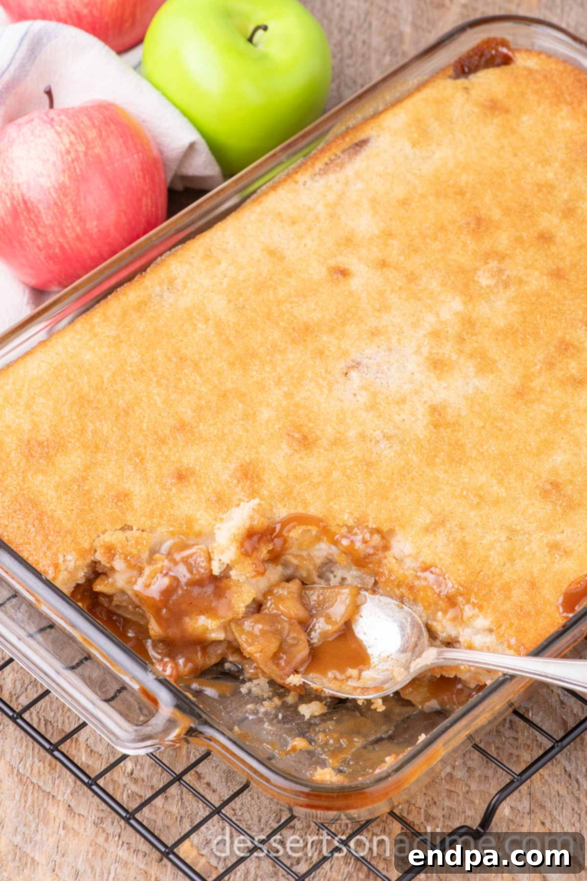 Cobbler baked and being served.