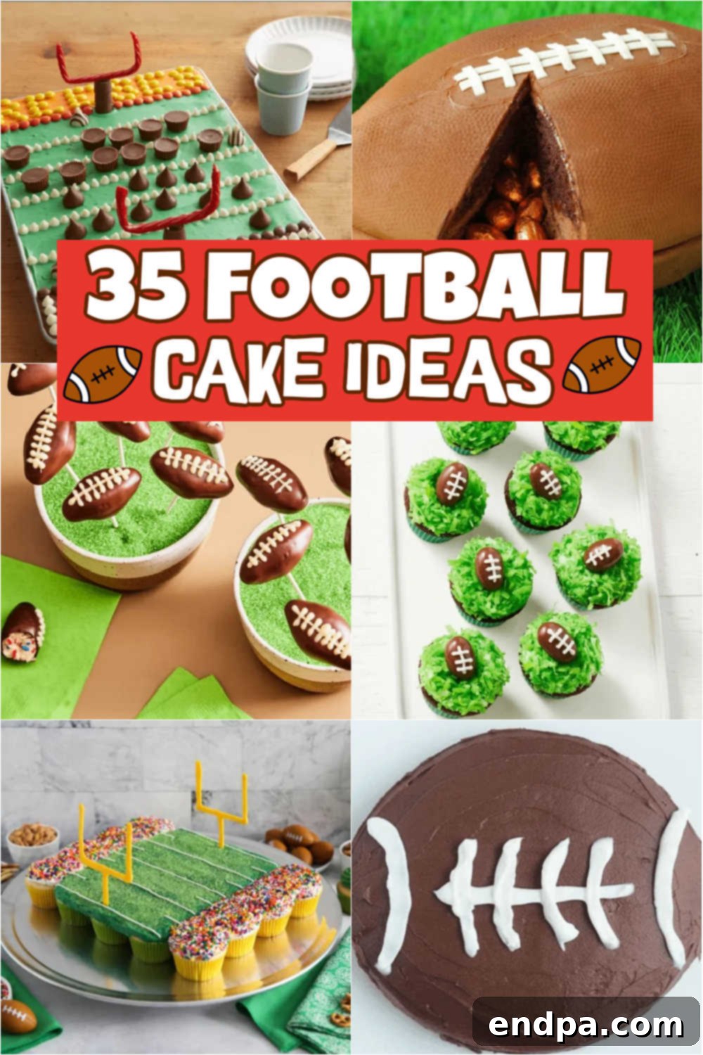 If you are looking for Football Cake Ideas to make for the big game or birthday party. Here are 35 American Football Cake Ideas. These 35 delicious Football Cake ideas are easy to make with simple ingredients. These cake would be perfect placed on a serving platter for all your game day guest. 