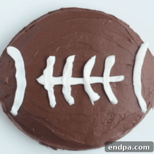 Favorite Football Cake, a simple football-shaped dessert.