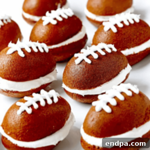 Pumpkin Football Cake, a fall-themed football dessert.