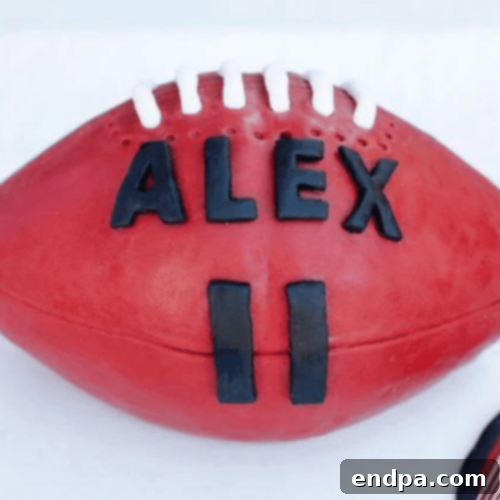 AFL Football Birthday Cake with fondant and buttercream.