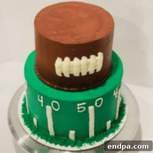 Large Football Cake perfect for a big crowd.