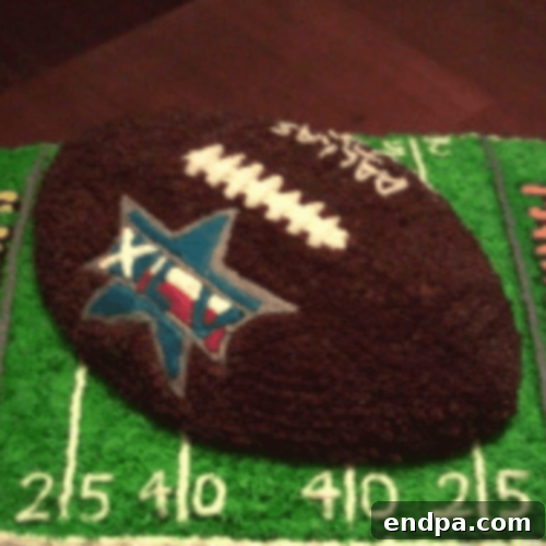 Coolest Super Bowl Cake, customizable for any team.