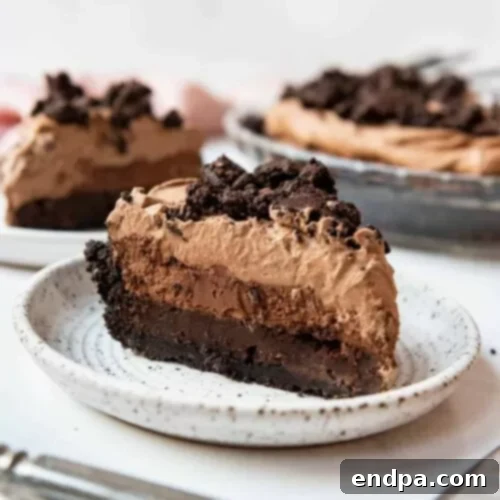 32 Christmas Pie Delights 11 A decadent Mississippi Mud Pie, rich with chocolate and a brownie-like base.