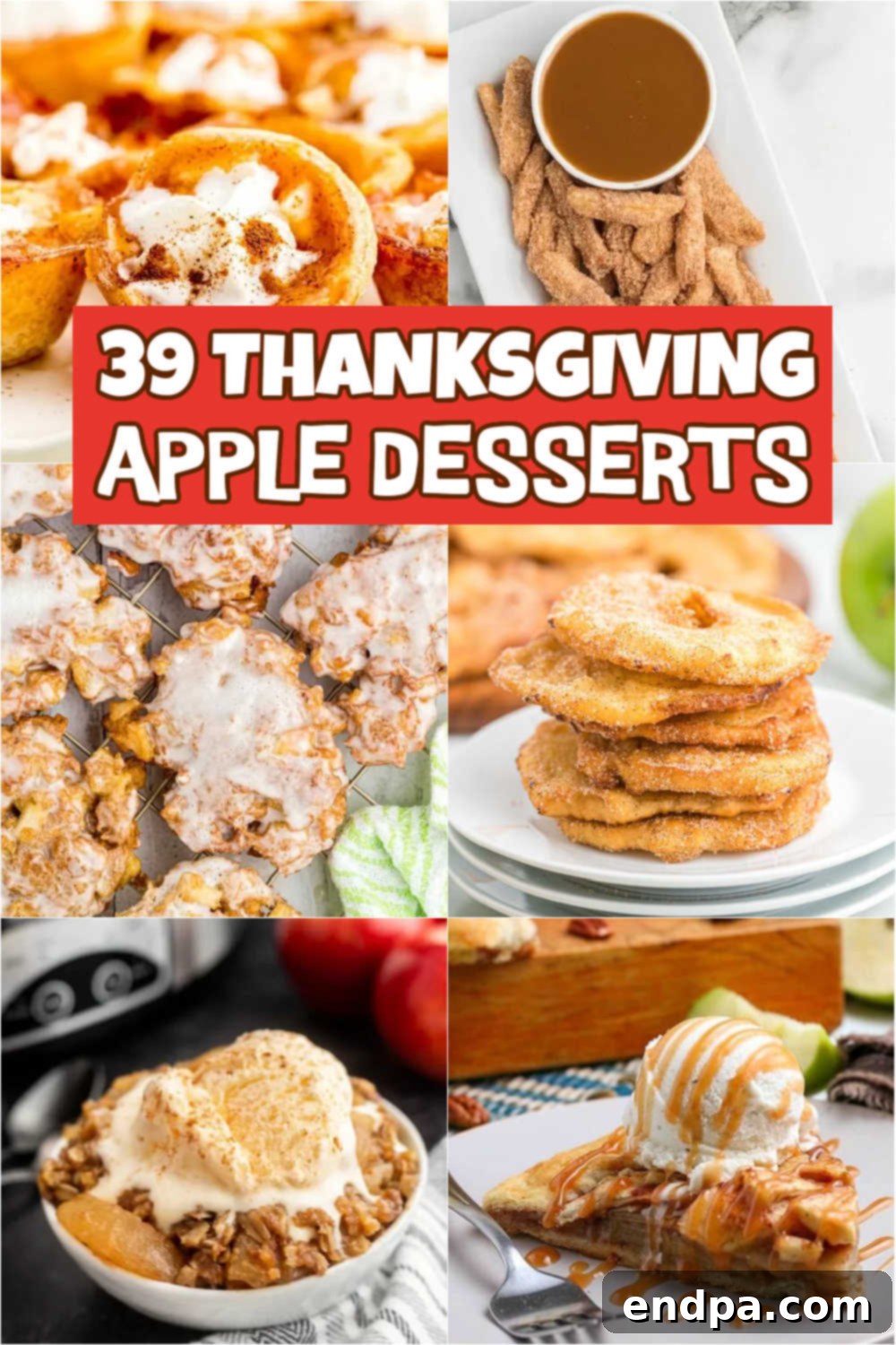 Festive Apple Creations 2 Thanksgiving Apple Desserts make the best desserts for the holidays. Choose one of these 39 recipes that are made with simple ingredients. Thanksgiving is a great to start making all the fall desserts. We love making apple desserts and always make apple cake or an apple cobbler. #dessertsonadime #thanksgivingappledesserts #appledesserts