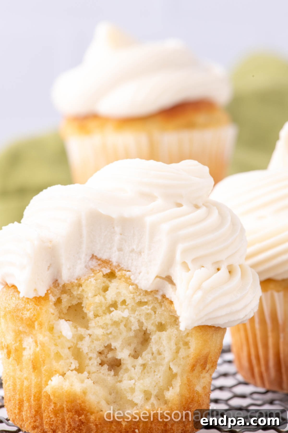 Velvety Maple Cream Cheese Frosting 2 Maple Cream Cheese Frosting on a cupcake