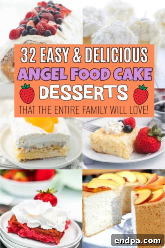 Angel food cake is a treat that truly lives up to its heavenly name thanks to its light, airy texture. Easy to make angel food cake desserts. Get ready to indulge in heavenly bites of fluffy cake, fresh fruits, and creamy goodness. In these delightful angel food cake dessert recipes. Discover the ultimate collection of Angel Food Cake desserts, from classic fruit-topped delights to innovative trifles and cupcakes. Perfect for any occasion, these recipes are light, easy, and undeniably delicious!
