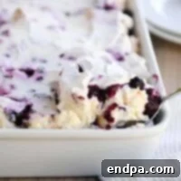 Heavenly Blueberries and Cream Angel Food Cake Dessert, light, delicious, and simple to prepare.