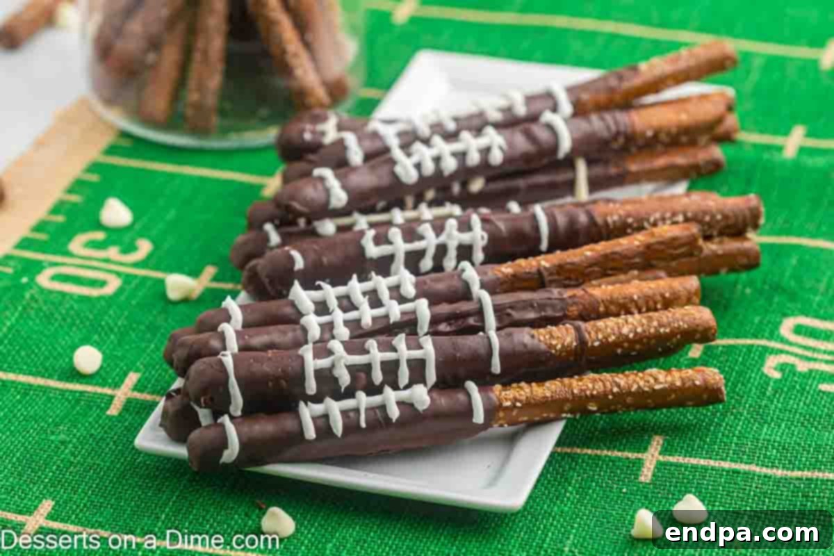 Touchdown Twists 2 Platter with football pretzels arranged together.