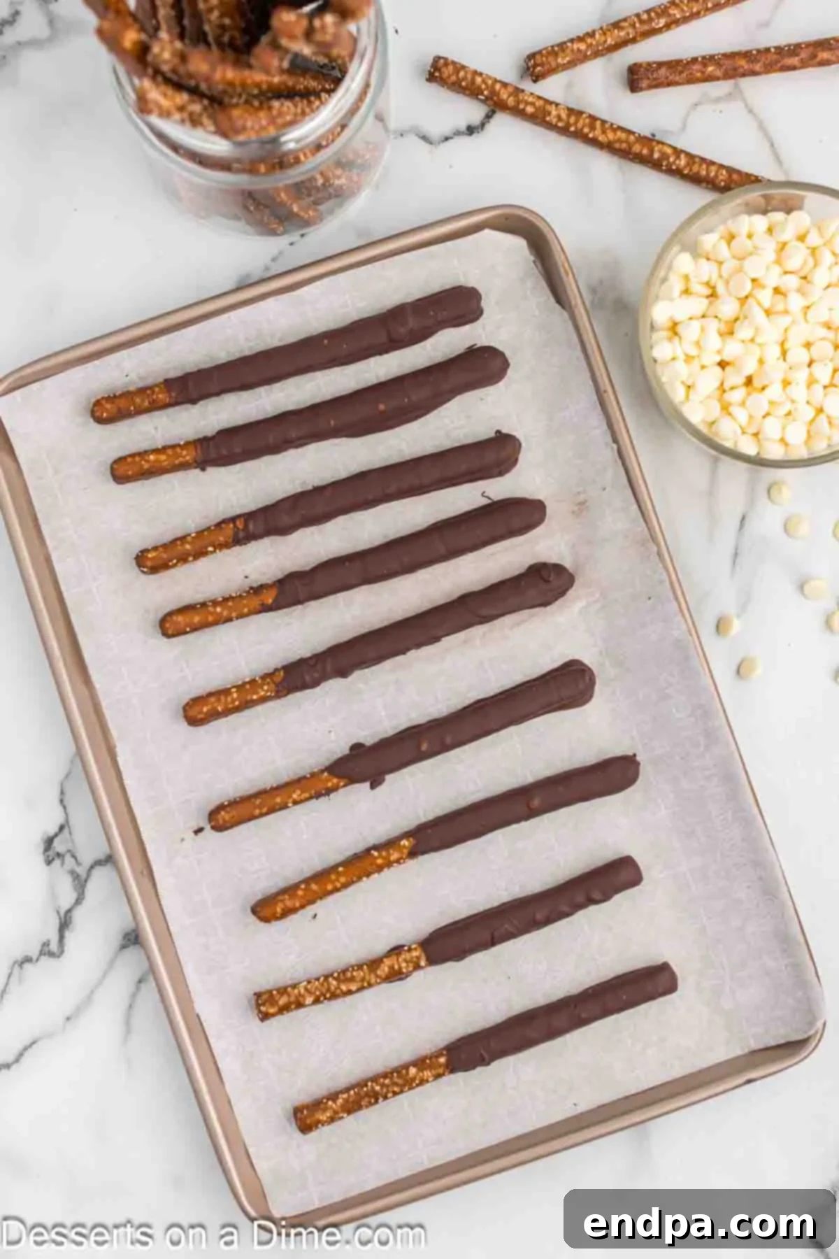 Touchdown Twists 6 Pretzels setting on baking sheet.