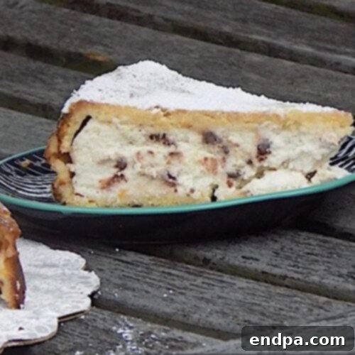 A slice of cake on a plate.