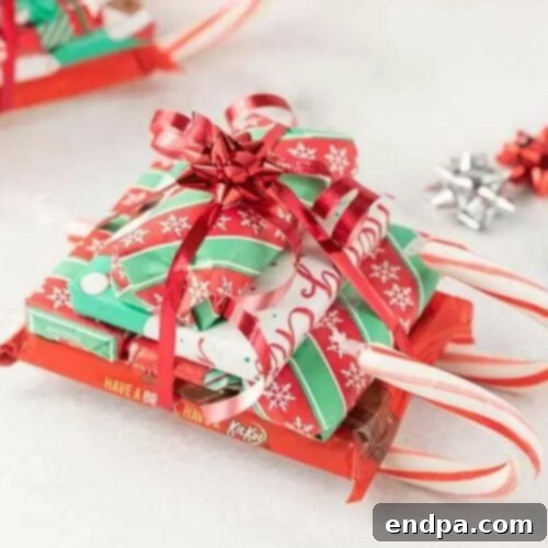 Sweet Yuletide Treasures 19 Candy Cane Sleighs, a fun and festive gift idea for friends, neighbors, and co-workers.