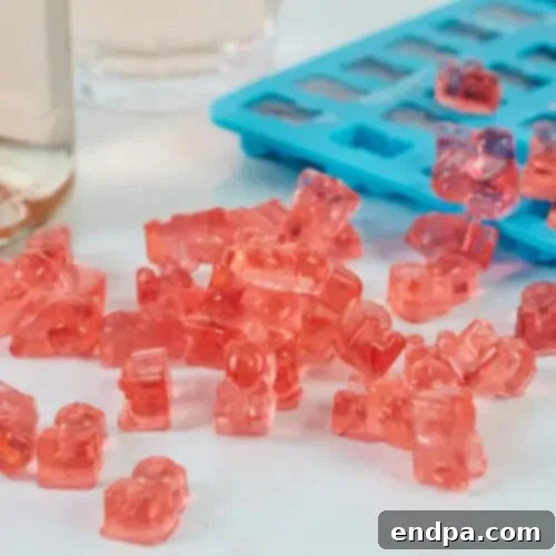 Sweet Yuletide Treasures 20 How To Make Rosé Gummies, a cute and chewy adult version of gummy candy.