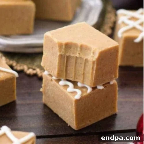 Sweet Yuletide Treasures 32 Easy Gingerbread Fudge, a seasonally spiced fudge that takes minutes to make, perfect as an edible Christmas gift.