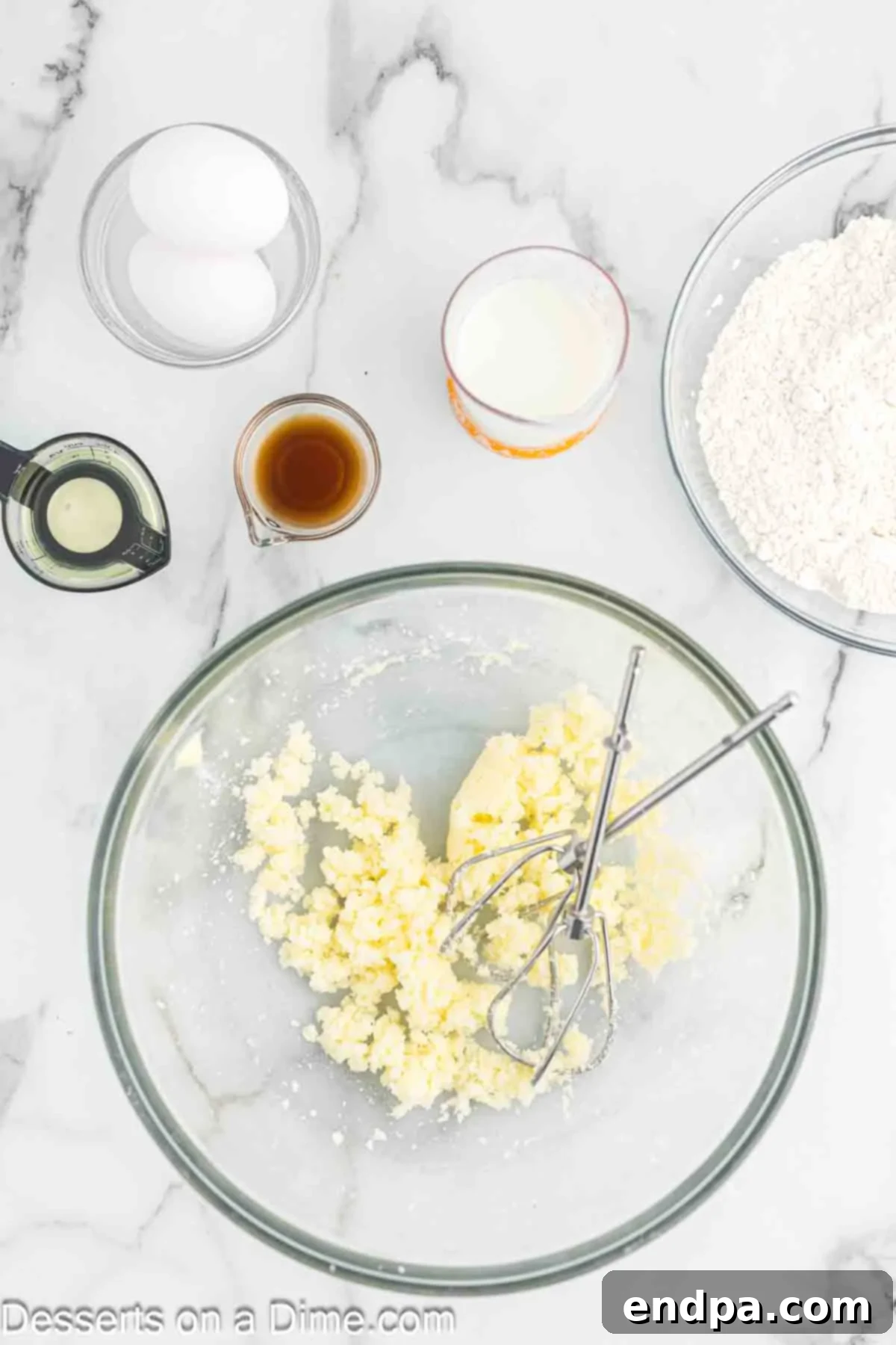 Softened butter in a mixing bowl, ready to be creamed with sugar.
