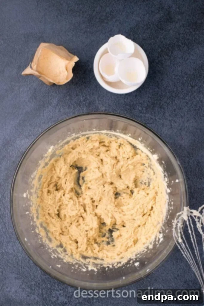 Hogsmeade's Secret Butterbeer Cookie Recipe 5 Adding eggs one at a time and then the butterscotch instant pudding mix to the creamed butter and sugar mixture.