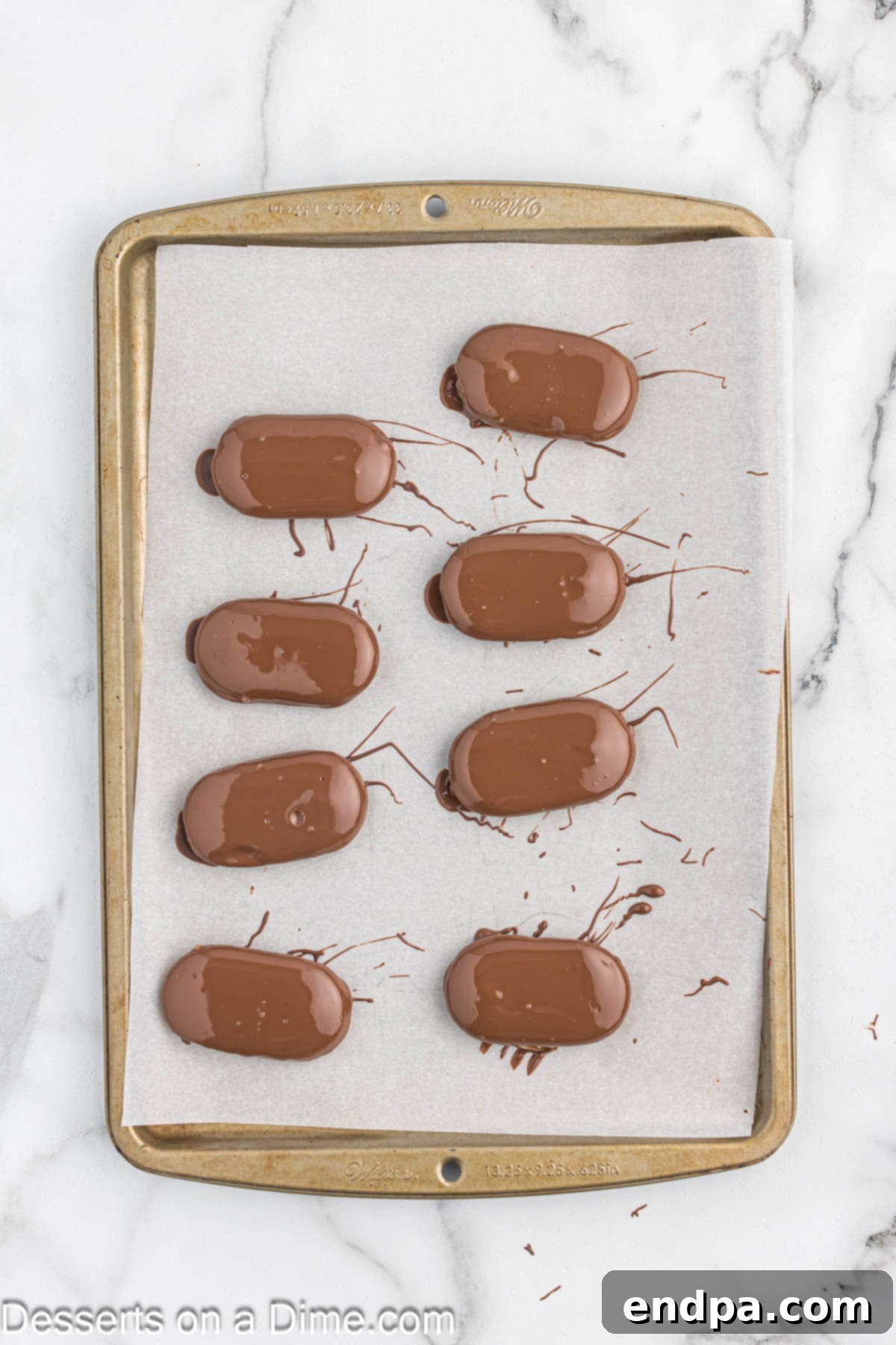 Cookies on baking sheet.