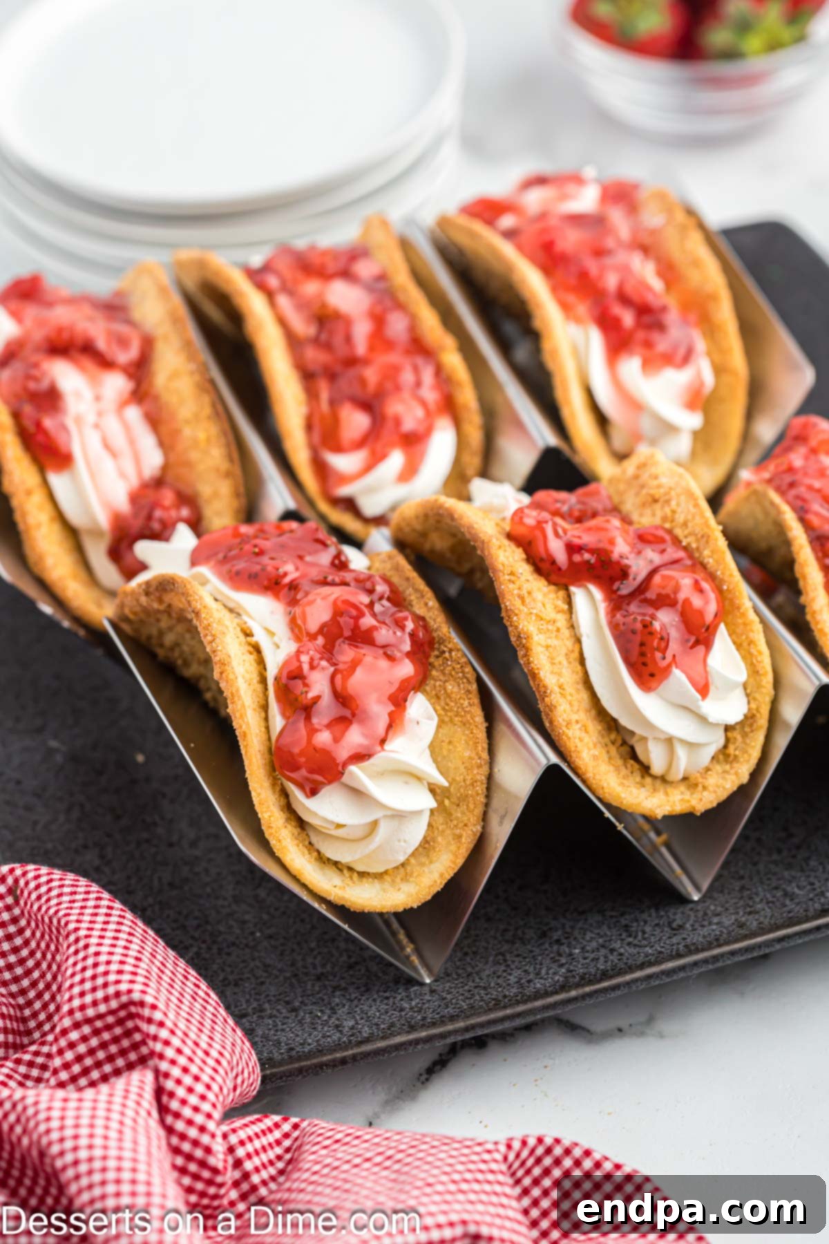 Cheesecake Tacos ready to enjoy.