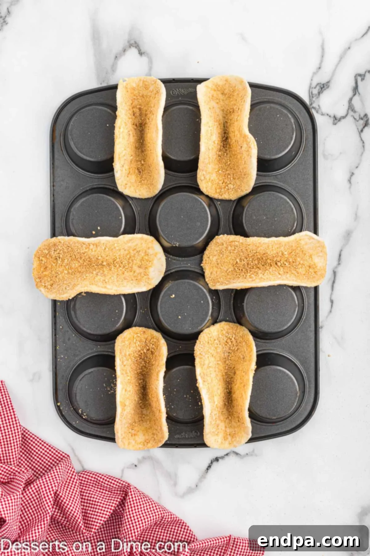 Taco shells on muffin tin.