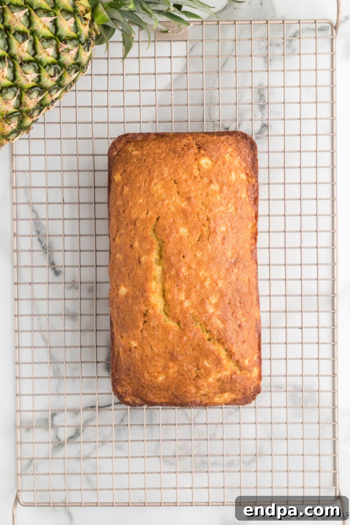 Grilled Pineapple Sweetbread 12 Bread on wire rack.
