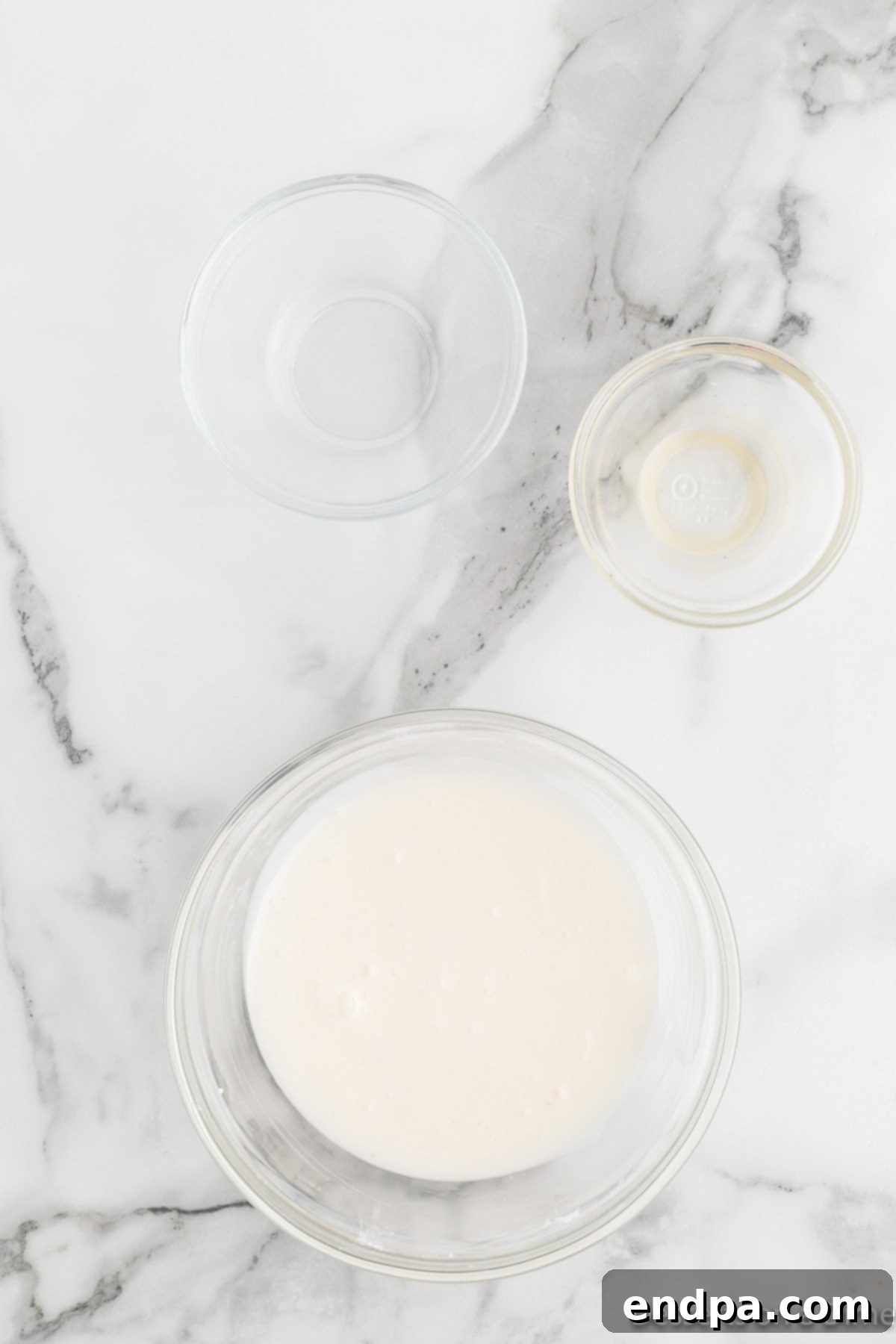 Grilled Pineapple Sweetbread 13 Glaze combined in a bowl.