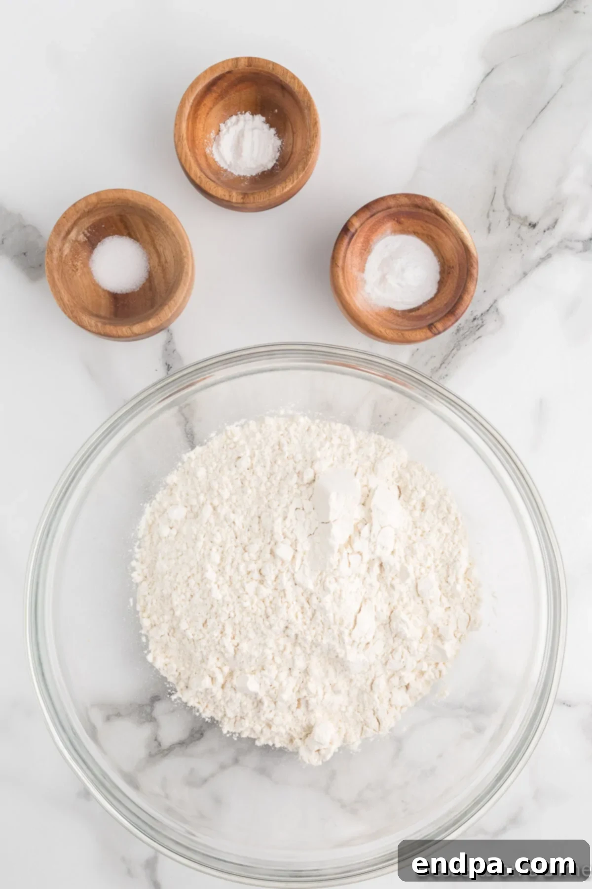Grilled Pineapple Sweetbread 5 Dry ingredients in a bowl.
