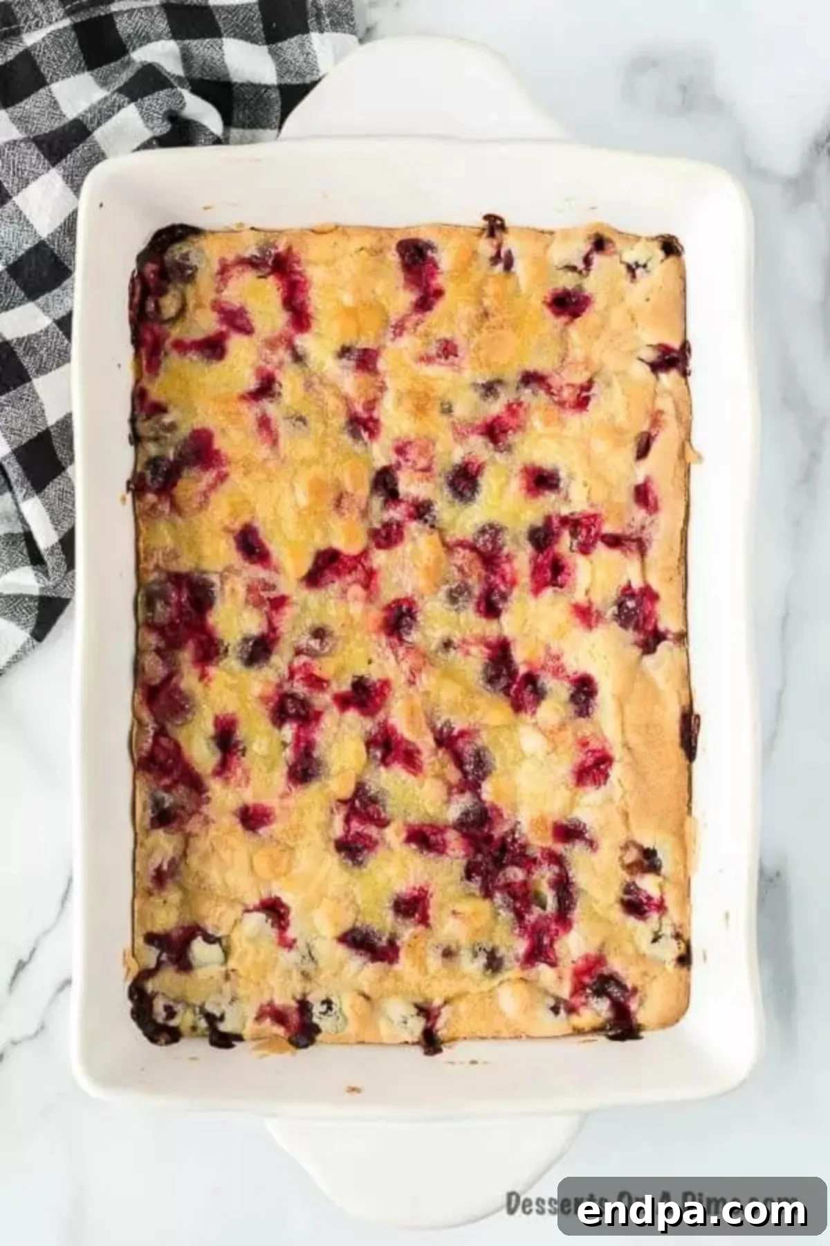 Christmas Cranberry Cake in a cake pan
