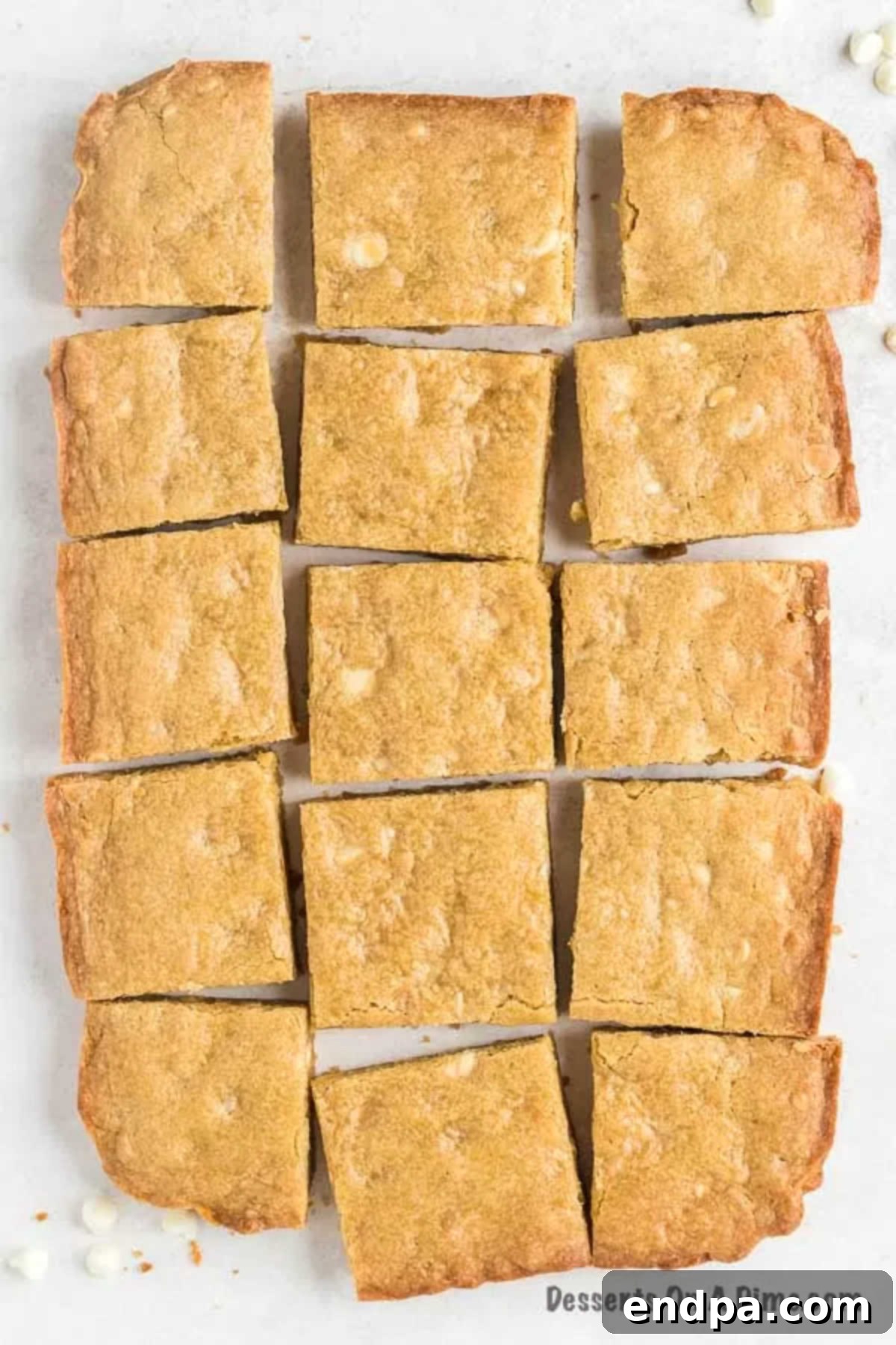 Blondies cut into squares. 