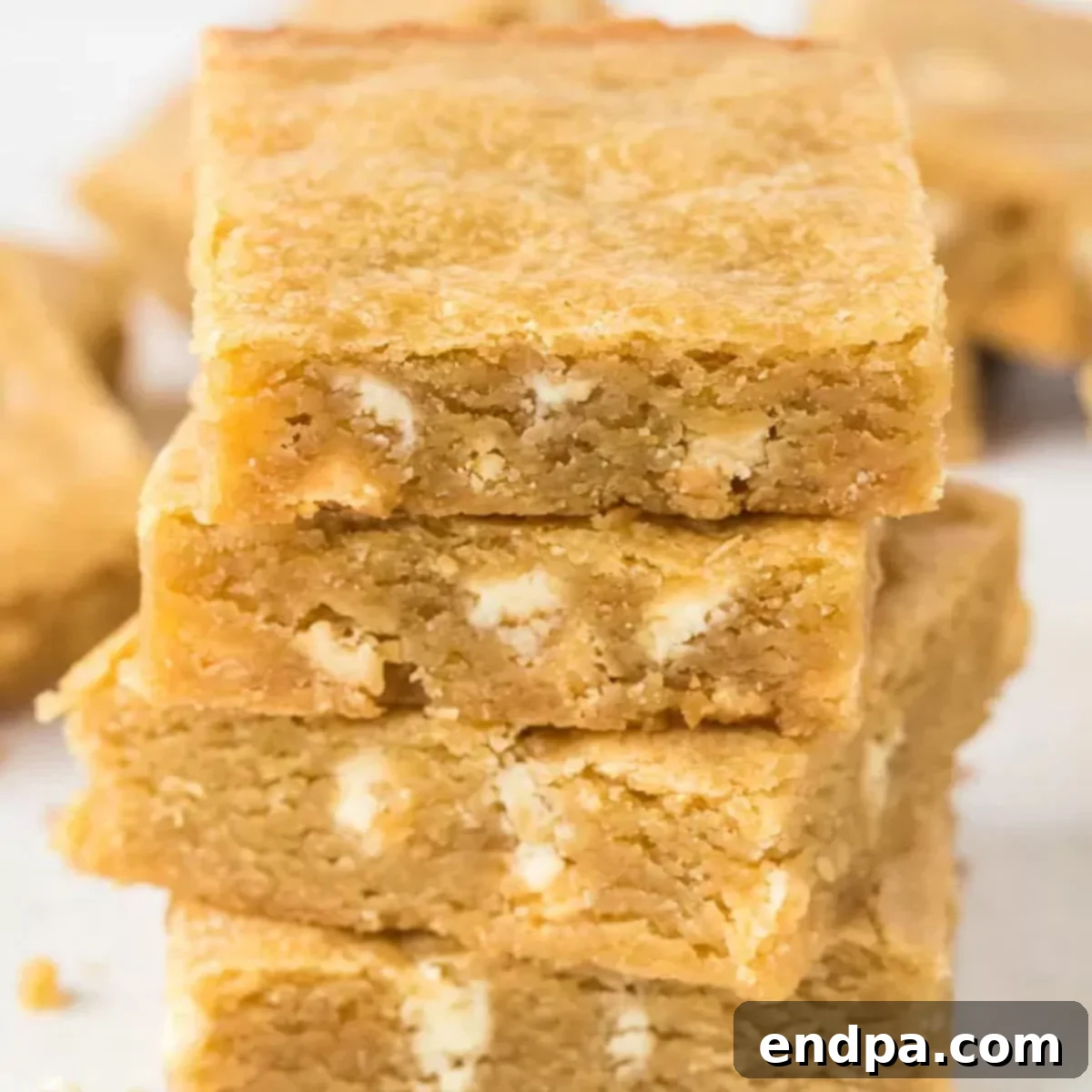 A stack of blondie squares.