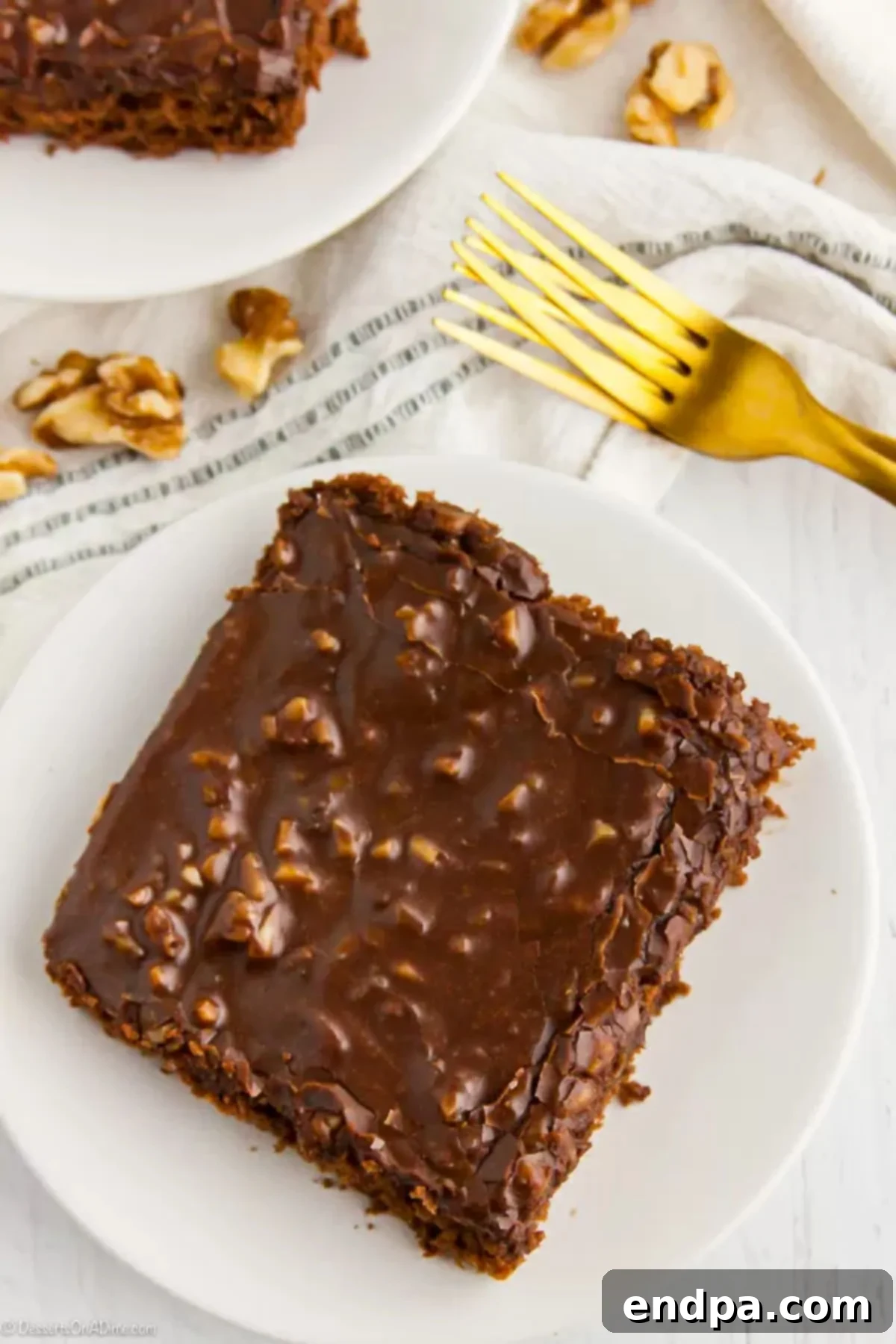 Classic Texas Chocolate Sheet Cake 9 Finished Texas Sheet Cake cut into perfect squares, ready to be served and enjoyed.