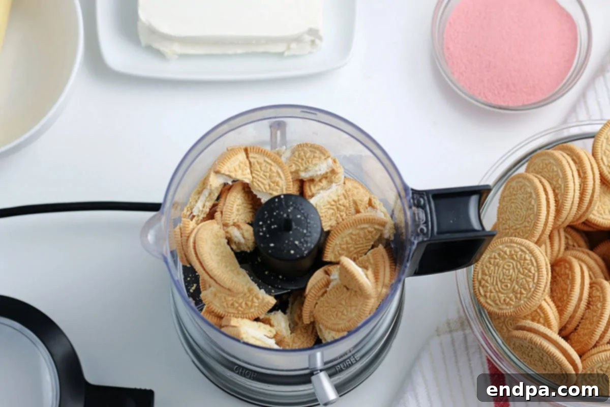 Cookies in food processor. 