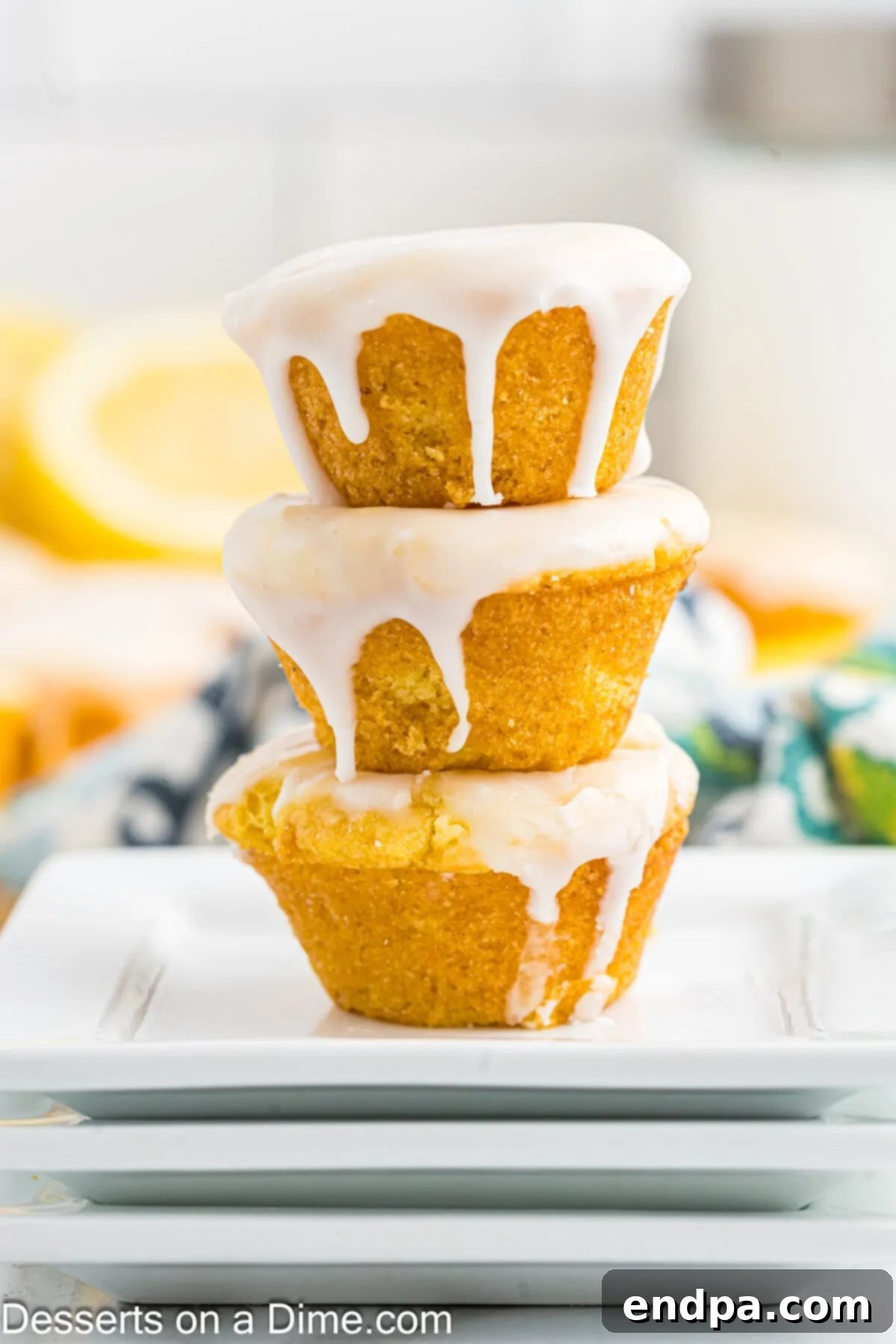 A pile of glazed Lemon Blossoms ready to be served.