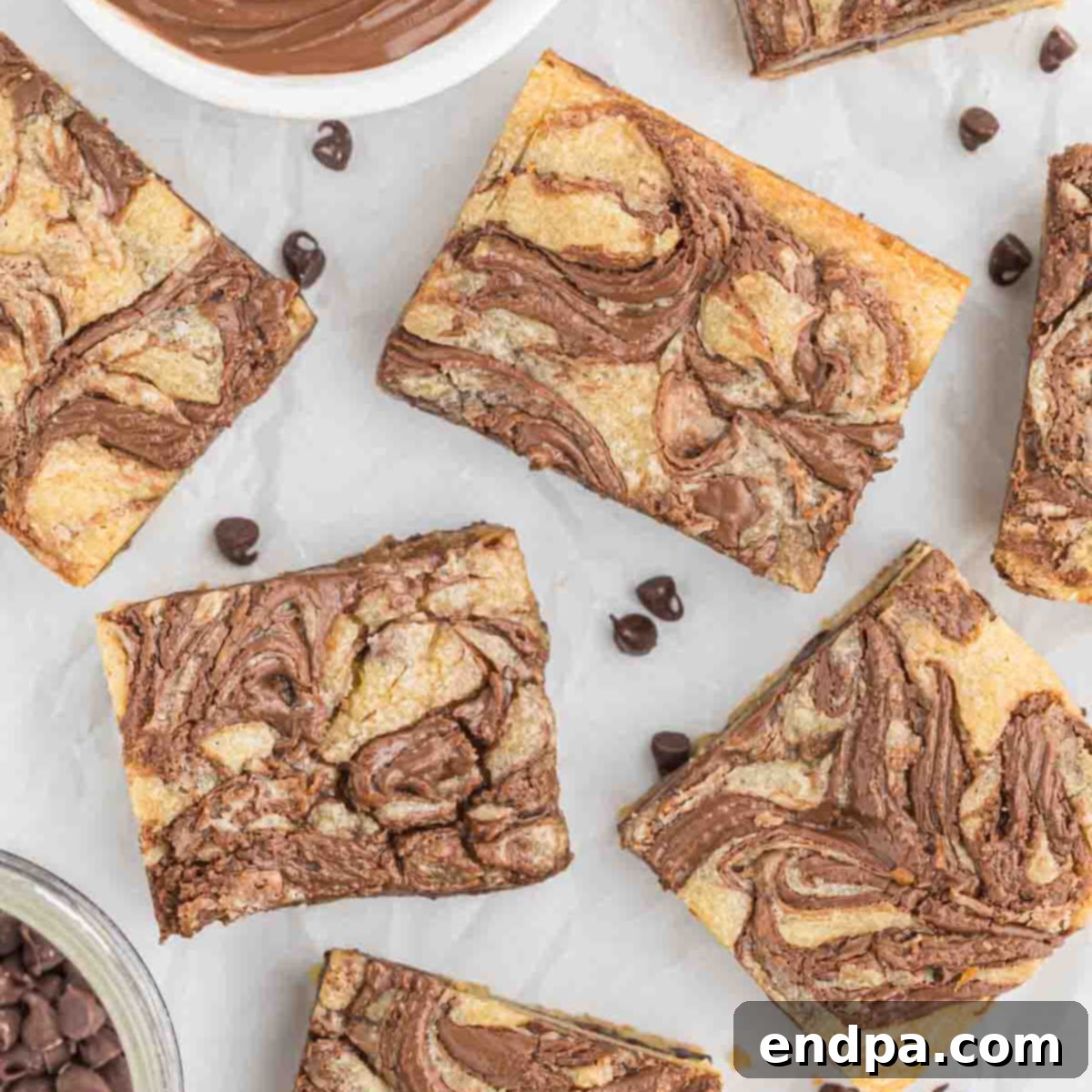 Decadent Nutella Bars 15 Delicious Nutella Bars with a gooey center.