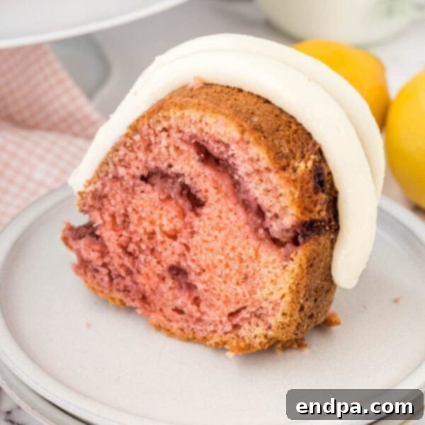 Strawberry Lemonade Bundt Cake
