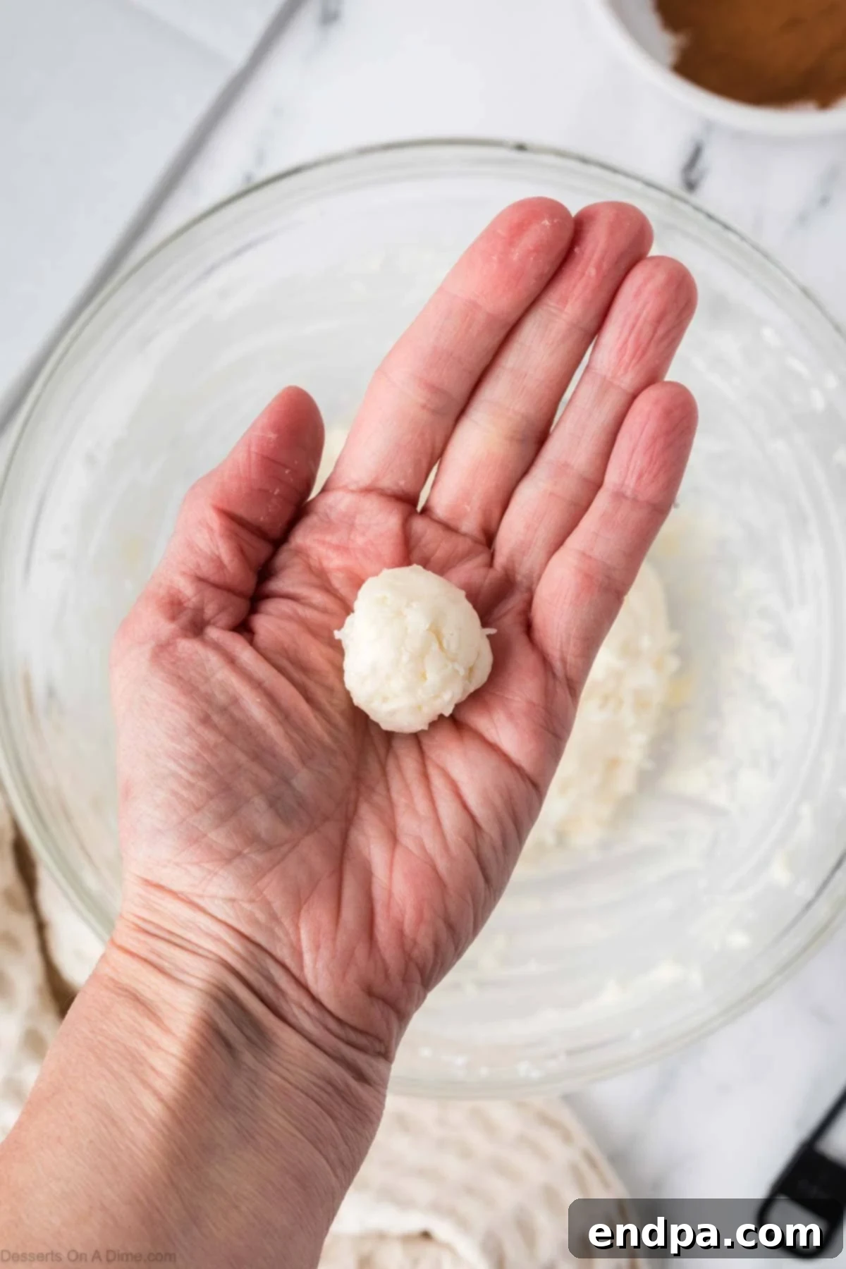 Dough formed into balls