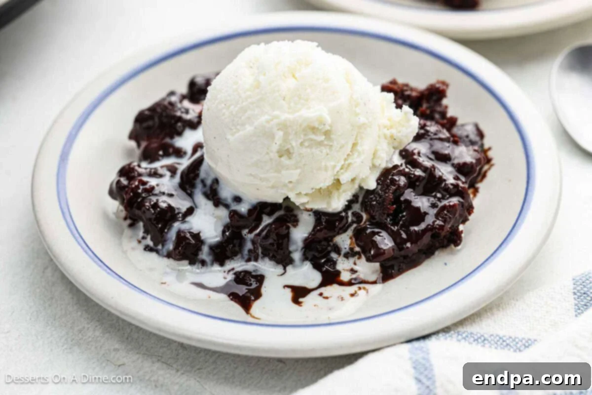 Slow Cooker Chocolate Fudge Brownies 2 Delicious Crockpot Brownies with a scoop of ice cream