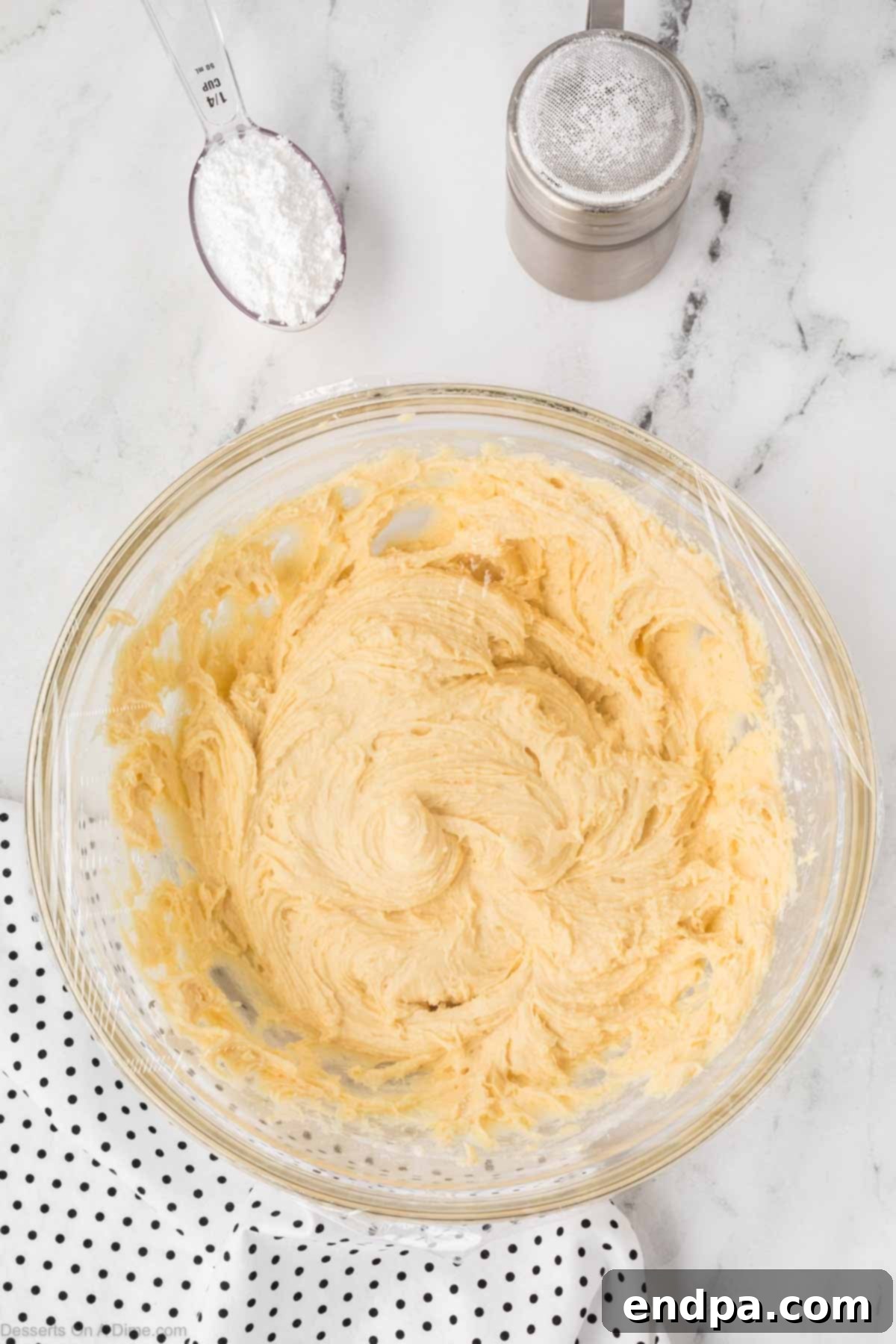 Cake Mix Butter Cookies: Ooey Gooey Goodness 7 Dough mixed together in bowl.