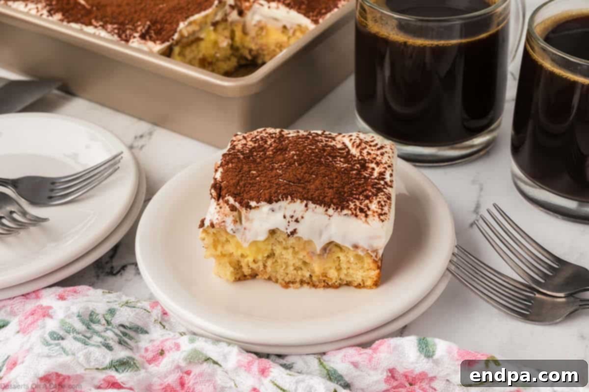 Tiramisu Poke Cake